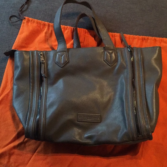 Liebeskind Calf Leather Grey Large Logo Tote - Picture 2 of 5